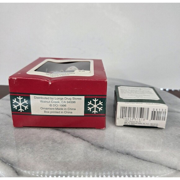 Vintage 1996 Santa Airplane Longs Ornament + 1997 Hallmark Pursuit Christmas Lot - Picture 13 of 16